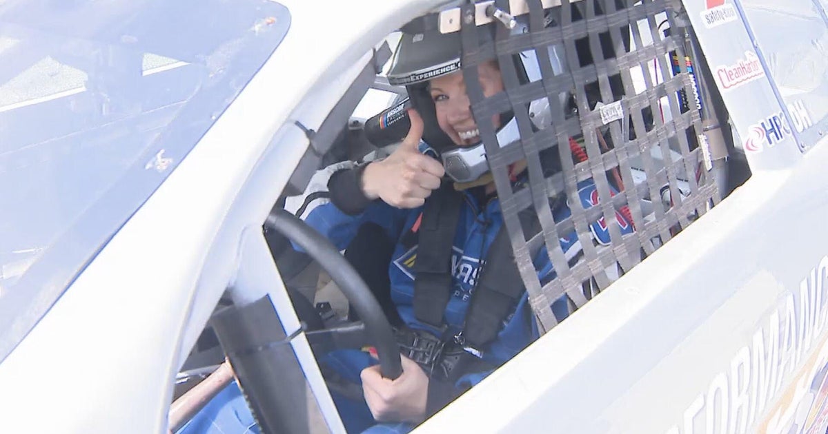 Jori Parys gets a taste of NASCAR racing at the Chicagoland Speedway in Joliet