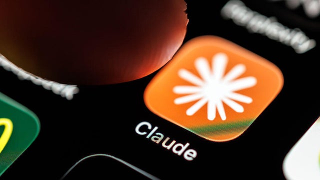 Icon of Claude on screen of iphone 