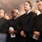 Justices Samuel Alito, Clarence Thomas and Brett Kavanaugh and Chief Justice John Roberts look on during inauguration ceremonies in the Rotunda of the U.S. Capitol in Washington, D.C., on Jan. 20, 2025. 