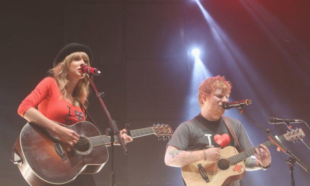 Taylor Swift joins Ed Sheeran on stage at Madison Square Garden in 2013 