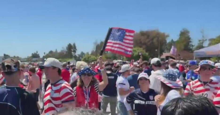 U.S. men's national team fans head into Levi's stadium ahead of World Cup knockout match