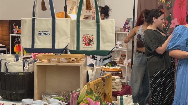 Items on display in the pop-up shop in Center City 