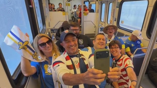 Fans packed Caltrain as they  head to the South Bay for a World cup match 