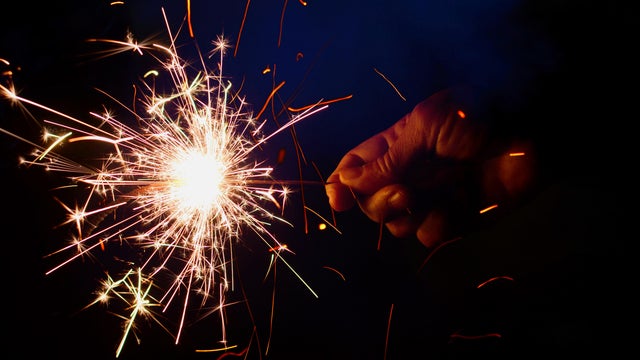 Bursting firecrackers on Diwali, India 