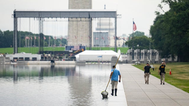 Work Continues On D.C.'s Reflecting Pool Amid Ongoing Restoration Problems 