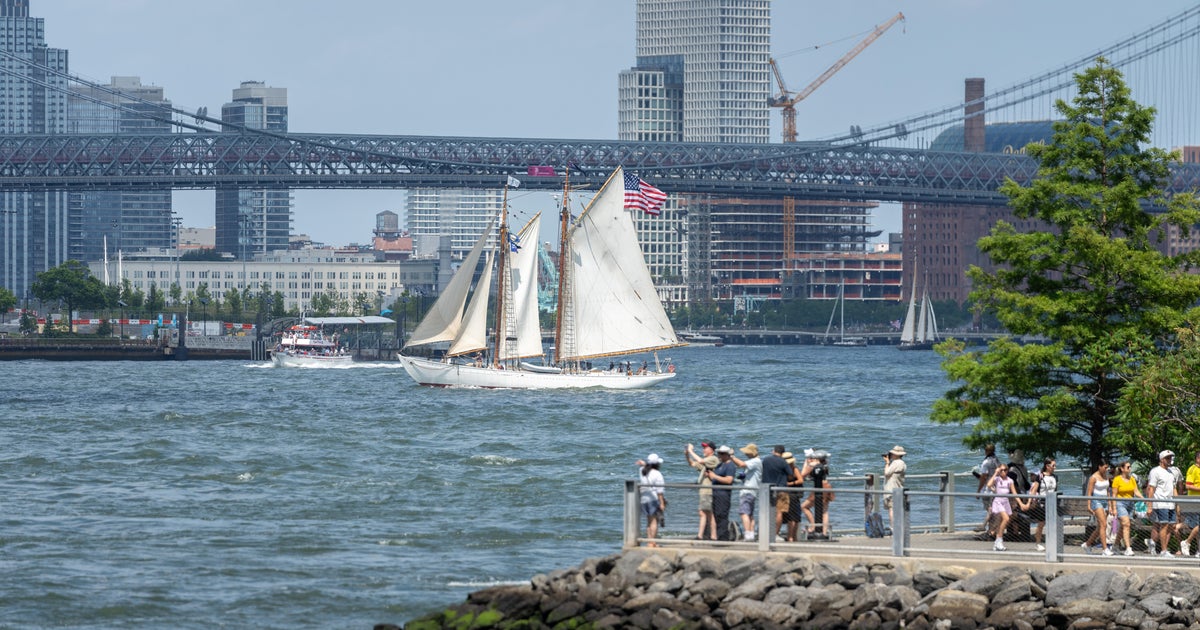 Tall ships sailing during the Sail4th 250 celebration in New York