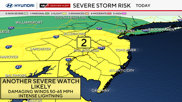 Severe storm risk for Sunday