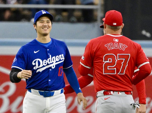 Los Angeles Dodgers defeated the Los Angeles Angels 5-3 to win a baseball game at Dodger Stadium. 