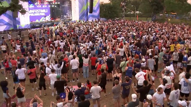 Crowds at FIFA Fan Festival in Philadelphia's Fairmount Park 