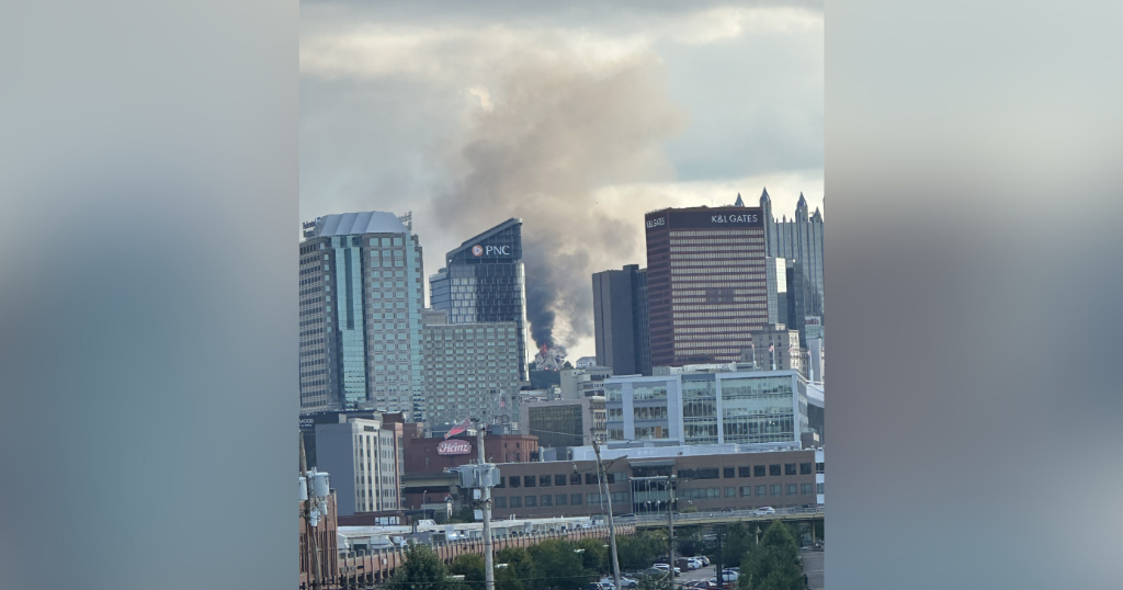 Photos show massive fire at vacant church on Pittsburgh's Mount Washington