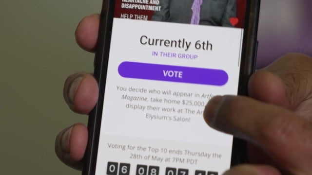 Page to vote in an online contest 