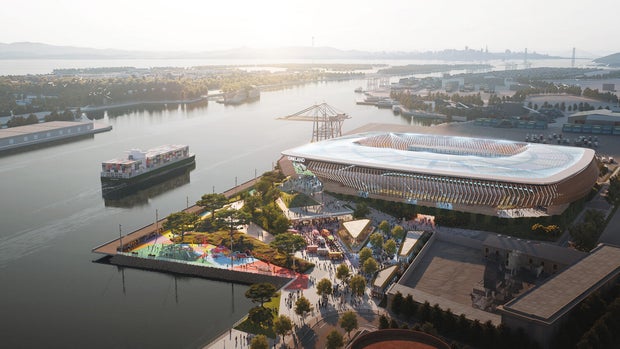 Oakland Roots and Soul SC Howard Terminal stadium harbor view