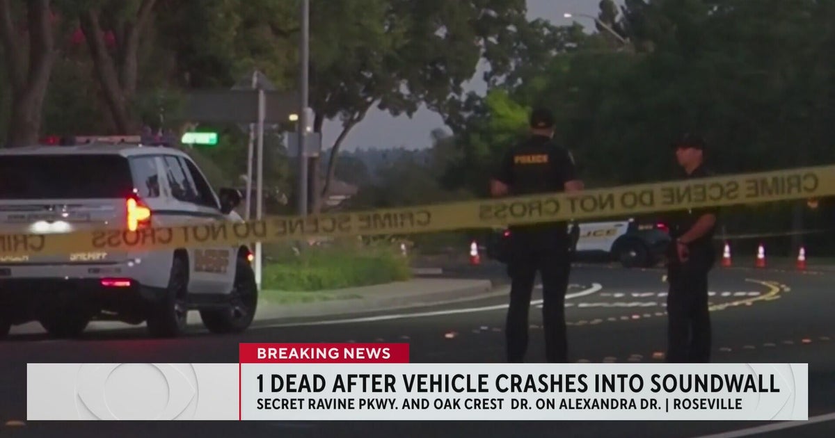1 dead after vehicle crashes into Roseville sound wall