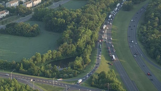 Overturned tractor trailer on SR 55 in Glassboro, NJ