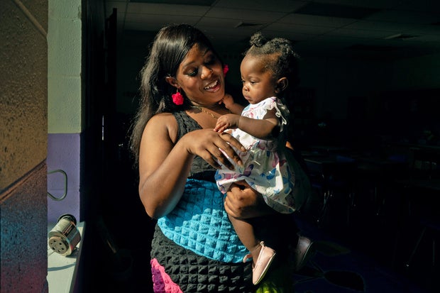 Melissa Robinson with her daughter Lyriq