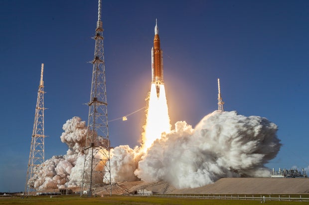 Launch Of The Artemis II Mission To The Moon 