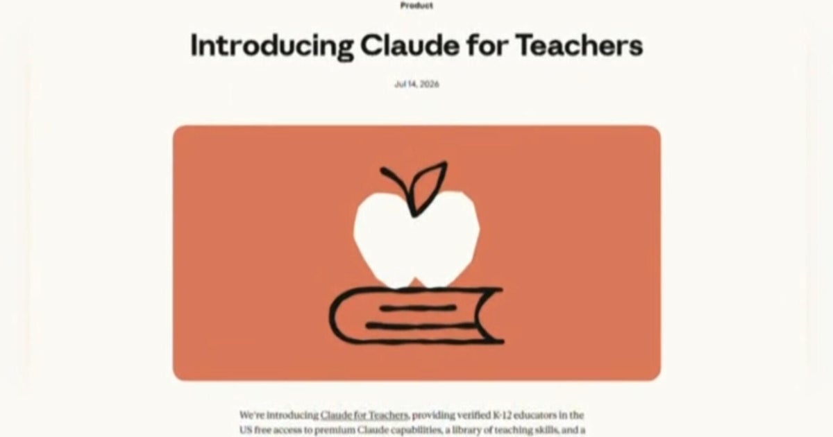 Anthropic launches "Claude for Teachers," giving educators a year of free access to AI tools