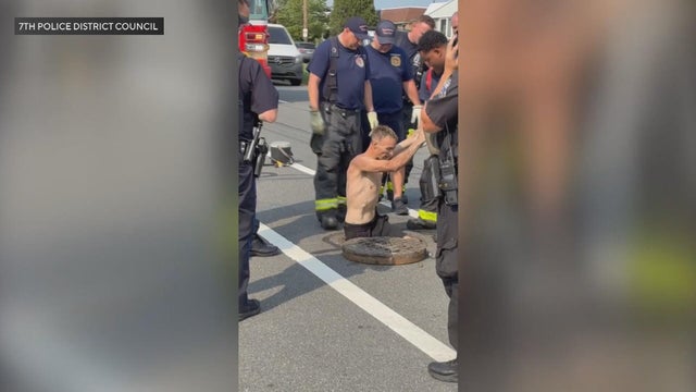 Man pulled from manhole after getting trapped in Northeast Philadelphia 