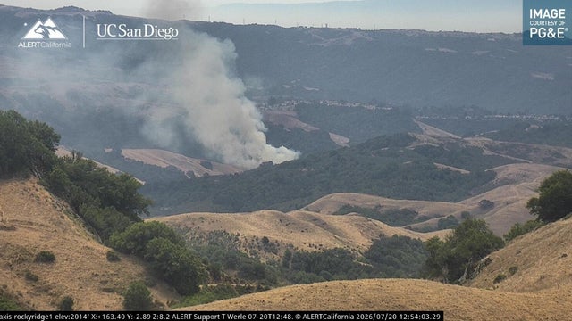 Crow Fire between Castro Valley, San Ramon 