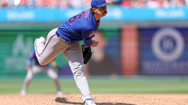 Nolan McLean #26 of the New York Mets pitches during the game between the New York Mets and the Philadelphia Phillies at Citizens Bank Park on Sunday, July 19, 2026 in Philadelphia, Pennsylvania. 