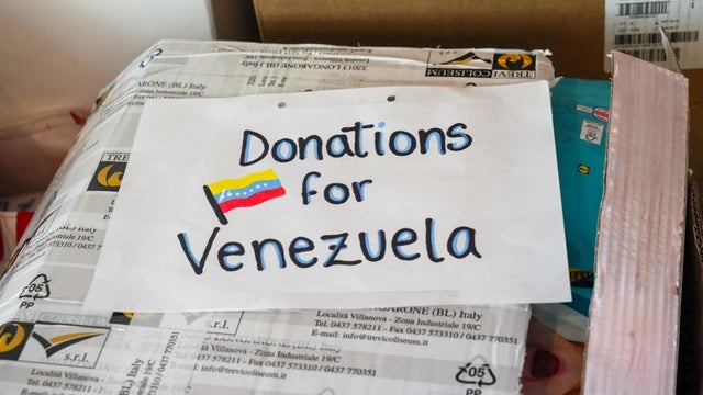 Aid Collection Held In Lisbon After Venezuela Earthquake 
