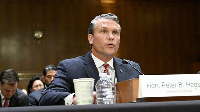 Defense Secretary Pete Hegseth testifies during a Senate Committee on Appropriations hearing on Capitol Hill in Washington, DC, on July 21, 2026. 