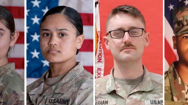 Photos of four soldiers killed in Iranian attacks 