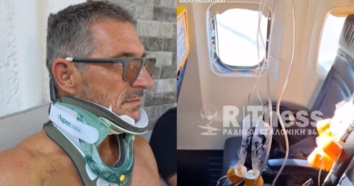 Ryanair passenger says he was nearly sucked out of broken window during flight