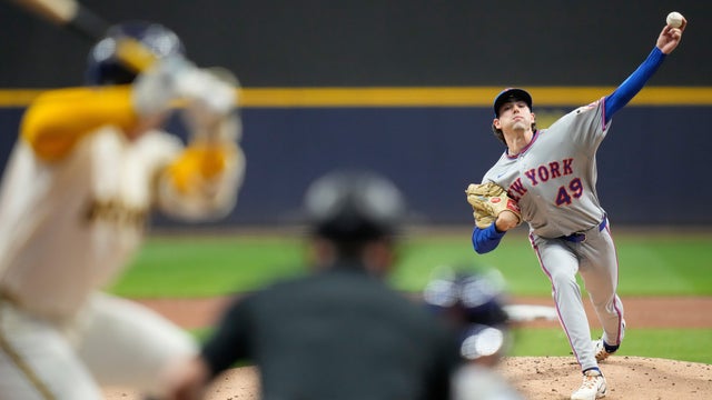 Zac Thornton #49 of the New York Mets throws a pitch in the first inning against the Milwaukee Brewers at American Family Field on July 21, 2026 in Milwaukee, Wisconsin. 