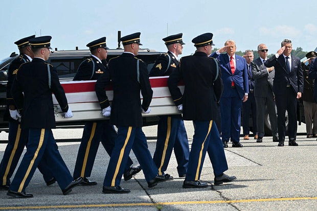 Trump attends dignified transfer of service members killed in Iranian attacks