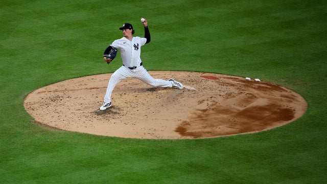Max Fried #54 of the New York Yankees pitches during the game against the Pittsburgh Pirates at Yankee Stadium on July 22, 2026 in New York, New York. 