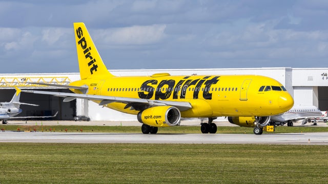 Spirit Airlines Airbus A320 airplane at Fort Lauderdale airport in the United States 