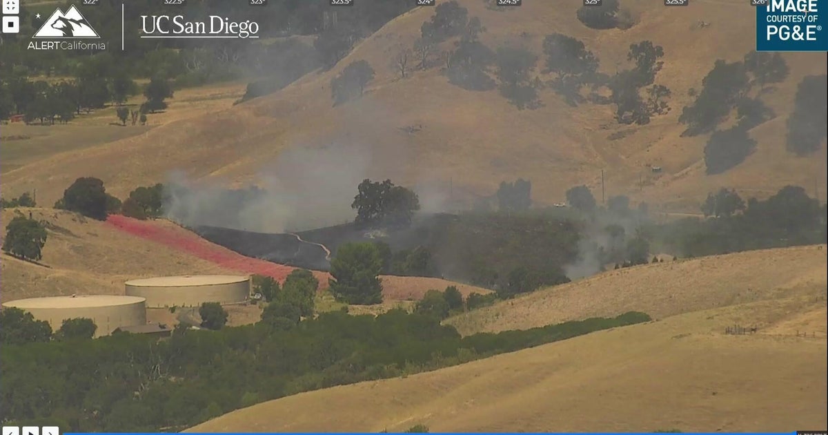 Wildfire burns near Vacavilles Pena Adobe Park