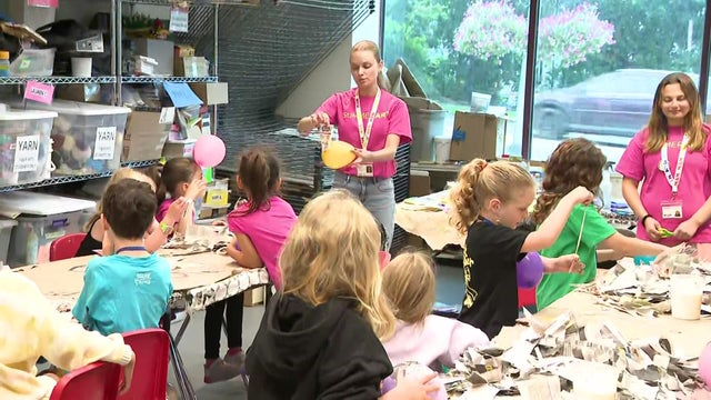 Instructors and students at Montclair Art Museum Camp in New Jersey. 