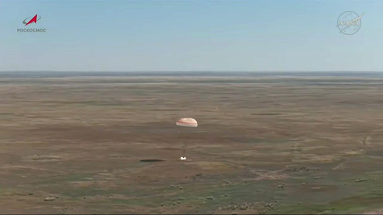 Soyuz spacecraft returns NASA astronaut and cosmonauts after 241 days in space
