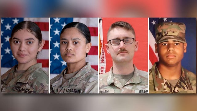 Photos of four soldiers killed in Iranian attacks 