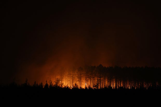 Wildfires in southwest France