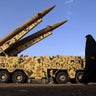 Zolfaghar and Qadr missiles placed in Tehran's Azadi Square 