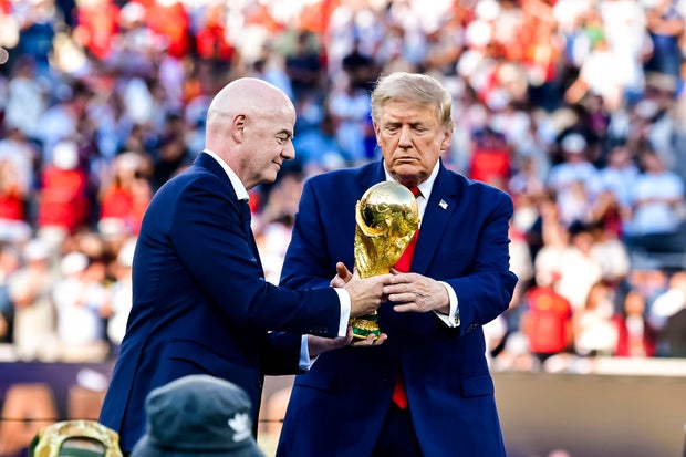 IFA President Gianni Infantino and U.S. President Donald Trump