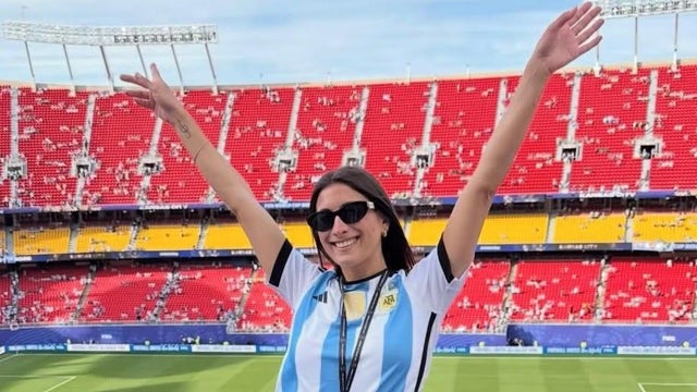 Iliana Lick at a World Cup match 