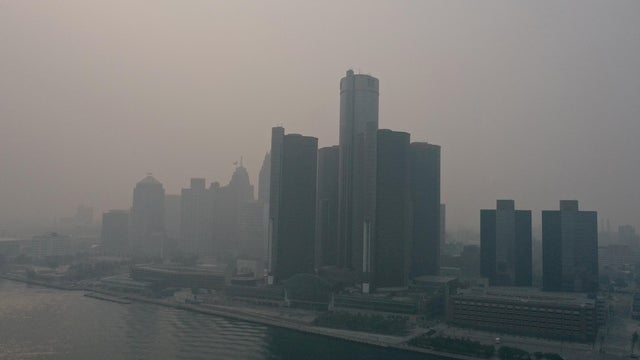 Smoke From Canadian Wildfires Descends On Detroit Area 