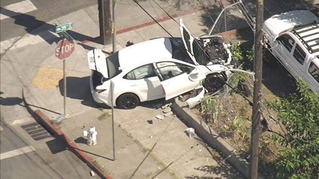 Oakland crash child driver pedestrian hit