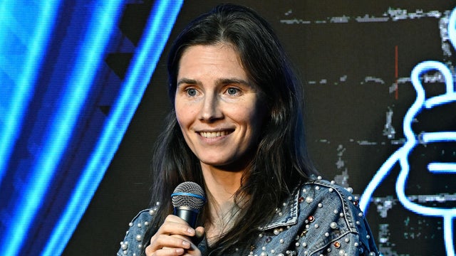 Comedian Amanda Knox performs at The Ice House Comedy Club on March 25, 2026, in Pasadena, California. 