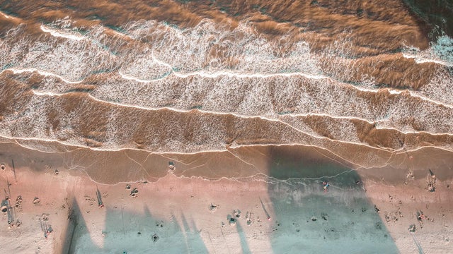 Aerial view of beach,Myrtle Beach,South Carolina,United States,USA 