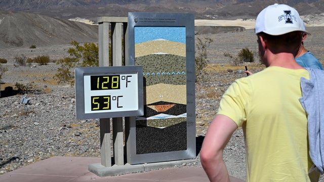 Extreme heat wave in Death Valley, California 