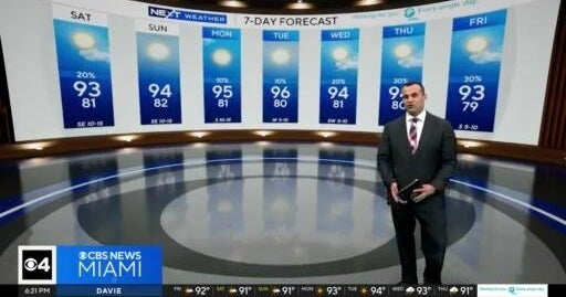 Temperatures in South Florida continue to stay steamy but dry as we enter the weekend
