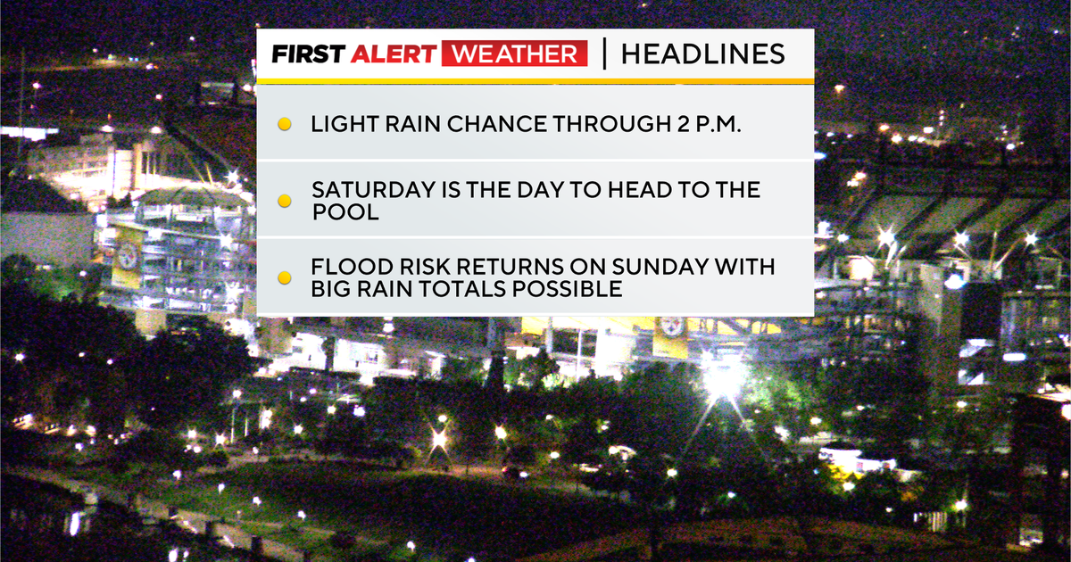 Light rain begins the weekend in Pittsburgh before a dry, and pleasant Saturday