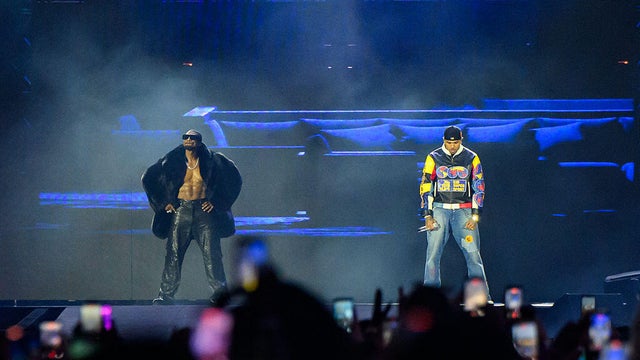 Usher And Chris Brown Perform At Rogers Stadium 
