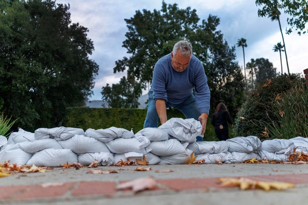 Rain prep in Altadena, CA