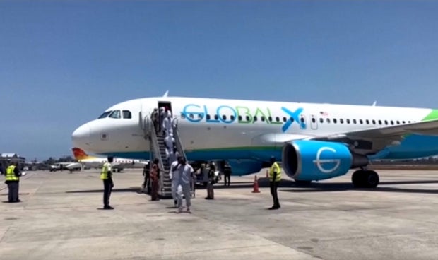 Plane carrying Haitian deportees from U.S. 